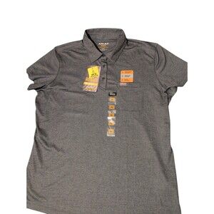 Ariat Rebar Polo Shirt Womens XL Gray Foreman Workwear Short Sleeve Pocket UPF